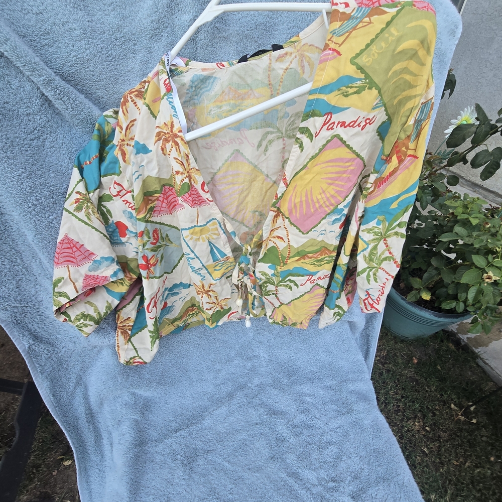CLUB Z COLLECTION Women’s Tropical Print Swim Coverup - Multicolor